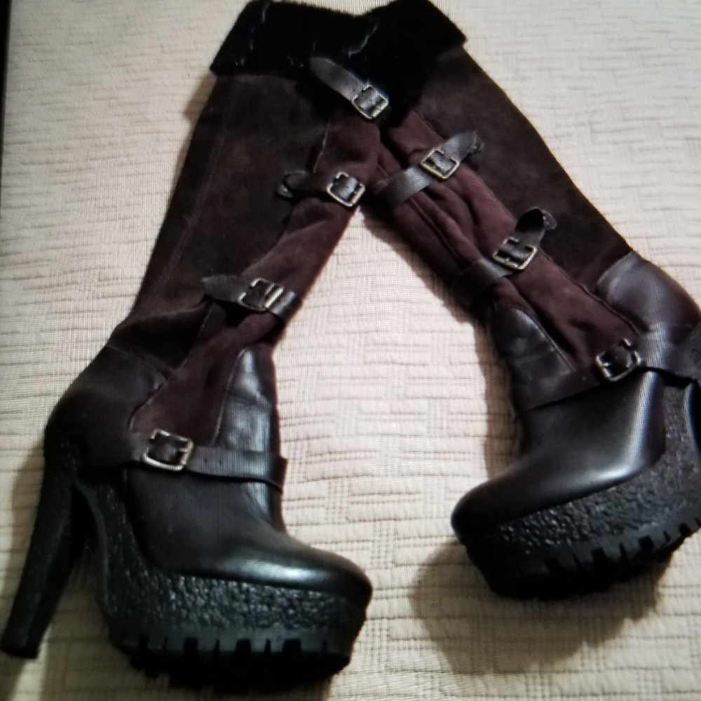 Suede and faux boots from Top Shop